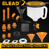 ELEAD 20Pcs No-Spill Coolant Funnel Kit Radiator Refill Bleeder Adapter Set