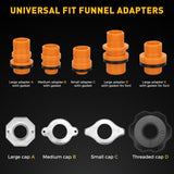 ELEAD 20Pcs No-Spill Coolant Funnel Kit Radiator Refill Bleeder Adapter Set - Front View