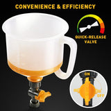 ELEAD 20Pcs No-Spill Coolant Funnel Kit Radiator Refill Bleeder Adapter Set - 45-Degree Angle