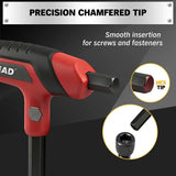 14Pcs T-handle Allen Wrench Set Metric & SAE Portable Hex Key Long Arm Allen Key - Top-Down View