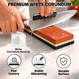ELEAD 12pcs Knife Sharpening Kit 400/1000 3000/8000 Grit Whetstone Bamboo Base - 45-Degree Angle