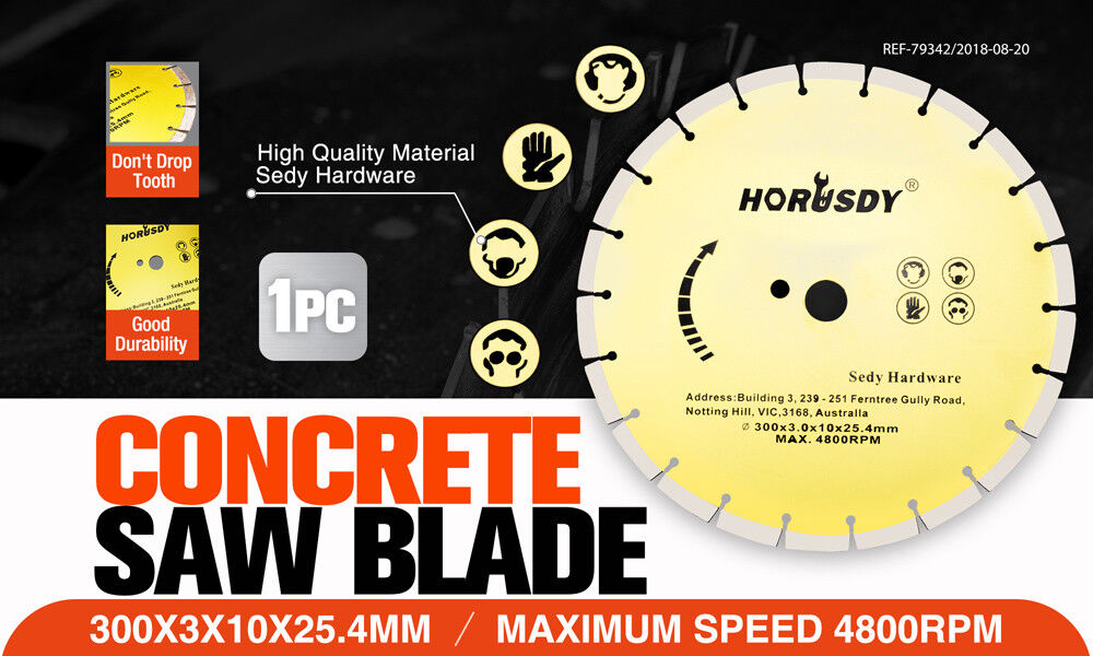 300mm/12 Concrete Saw Blade Masonry Cutting Disc Circular Diamond Stone Cutter