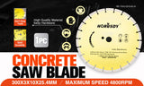 300mm/12 Concrete Saw Blade Masonry Cutting Disc Circular Diamond Stone Cutter - Front View