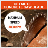 300mm/12 Concrete Saw Blade Masonry Cutting Disc Circular Diamond Stone Cutter - 45-Degree Angle