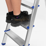 4 Step Ladder Multi Purpose Foldable Folding Aluminium Home Office Shop - Top-Down View