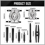 12 Piece Bearing Splitter Gear Puller Fly Wheel Separator Tool Kit Set With Box - Side View