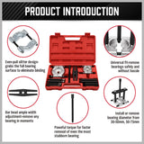 12 Piece Bearing Splitter Gear Puller Fly Wheel Separator Tool Kit Set With Box - Top-Down View