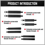 12 Piece Bearing Splitter Gear Puller Fly Wheel Separator Tool Kit Set With Box - Close-Up Angle