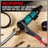 2x Rubber Strap Wrench Adjustable DIY Plumber Jars Hose Pipe Oil Filter Opener - Low Angle