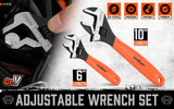 2x Adjustable Wrench Set 6