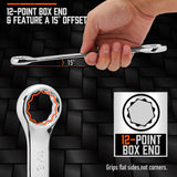 11Pcs Imperial Combination Spanner Ring Open End Ended Combo Wrench 12 Point - 45-Degree Angle