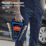 11Pcs Imperial Combination Spanner Ring Open End Ended Combo Wrench 12 Point - Close-Up Angle