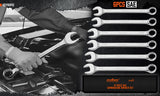 6Pc Extra Big Imperial Combination Spanner Ring Open Ended Combo Wrench Work - Front View