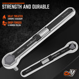 HORUSDY 2Pcs Universal Wrench Set SAE & Metric Spanner Hex E-Torx Triangle - Top-Down View