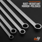 HORUSDY 10Pc Extra Long Ratchet Spanner Set Aviation Double End 8-19mm w/t Pouch - Extra Image