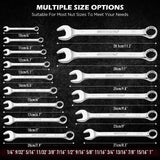 SEDY 15pc Combination Spanner Wrench Set SAE 1/4