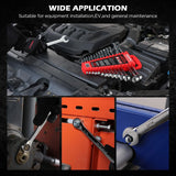 SEDY 15pc Combination Spanner Wrench Set SAE 1/4