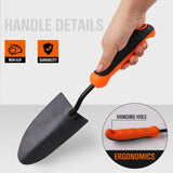 HORUSDY 13'' Garden Trowel Hand Shovel Spade Farmland Transplant Digging Tool - 45-Degree Angle