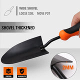 HORUSDY 13'' Garden Trowel Hand Shovel Spade Farmland Transplant Digging Tool - Rear View