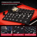 12-Piece Flare Nut Spanner Set Teflon Tape Metric & SAE Brake Line Repairing - 45-Degree Angle