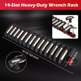 14 Slots Magnetic Spanner Rack Spanner Organizer Holder Portable Adjustable Au - Side View
