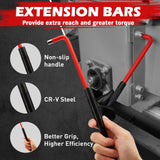 SEDY 30Pc Allen Key Set Long Arm Hex & Torx Keys with Grip Handle SAE Metric - 45-Degree Angle