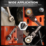 SEDY 24Pc Flexi Head Ratchet Spanner Set Metric & SAE with Magnetic Organizer - Low Angle