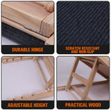 VaKa 100cm Foldable Dog Pet Ramp Adjustable Height Dogs Stairs For Bed Sofa 82007 - Top-Down View
