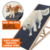 VaKa 100cm Foldable Dog Pet Ramp Adjustable Height Dogs Stairs For Bed Sofa 82007 - Rear View