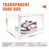 10PC Stackable Shoe Display Box Hard Acrylic Sneaker Storage Containers Case - Front View