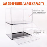 10PC Stackable Shoe Display Box Hard Acrylic Sneaker Storage Containers Case - 45-Degree Angle