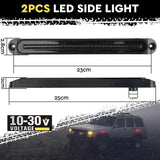 2Piece LED Tail Lights Flowing Turn Signal Stop brake Trailer Truck Caravan IP68 - Top-Down View