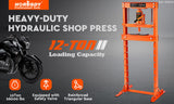 HORUSDY 12T Hydraulic Shop Press Bending H-Frame Benchtop Jack Stand Heavy Duty - Side View
