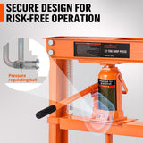 HORUSDY 12T Hydraulic Shop Press Bending H-Frame Benchtop Jack Stand Heavy Duty - Close-Up Angle