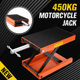 205KG Motorcycle Motorbike Lift Jack Motorcycle Stand Hoist Repair Work Bench - Side View