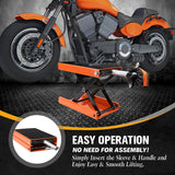 205KG Motorcycle Motorbike Lift Jack Motorcycle Stand Hoist Repair Work Bench - Rear View