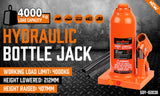 4-Ton (8,000 LBs) Hydraulic Bottle Jack Heavy Duty Car Lifter with Safety Valve - Front View