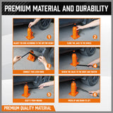 4-Ton (8,000 LBs) Hydraulic Bottle Jack Heavy Duty Car Lifter with Safety Valve - Close-Up Angle
