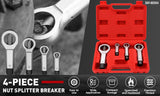 SEDY 4Pcs Metal Nut Splitter Kit Pressure Nut Cracker Remover Extractor Tool - Side View