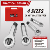 SEDY 4Pcs Metal Nut Splitter Kit Pressure Nut Cracker Remover Extractor Tool - Rear View