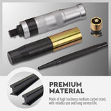 SEDY 10Pc Wheel Lock Removal Tool Kit Wheel Locking Nut Key Remover Kit With Box - 45-Degree Angle