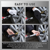 SEDY 10Pc Wheel Lock Removal Tool Kit Wheel Locking Nut Key Remover Kit With Box - Low Angle