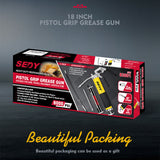 18inch Grease Gun 8000PSI Pistol Grip Flex Hose Heavy Duty Barrel With Cartridge - Extra Image