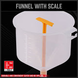 19-Piece No-Spill Radiator Coolant Refilling Funnel Kit Spill Proof Radiator Bleeder Kit with Universal Adaptor - Rear View