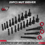 SEDY 235PC Screwdriver Bit Set Ratchet Handle Holders Security Bits Nut Drivers - Top-Down View