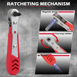 SEDY 235PC Screwdriver Bit Set Ratchet Handle Holders Security Bits Nut Drivers - Rear View