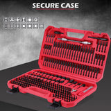 SEDY 235PC Screwdriver Bit Set Ratchet Handle Holders Security Bits Nut Drivers - Close-Up Angle