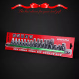 16-Piece Torx Star Bit Socket Set Magnetic Socket Rail Organizer T8-T60 Adapters - Extra Image