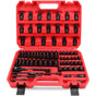 71-Pieces 3/8" Drive Master Impact Socket Set SAE Metric Universal Joint Adapter
