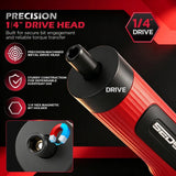 SEDY 64Pcs Torque Screwdriver Set 10-70 in-lb S2 Bits Magnetic Nut Driver Kit - Rear View